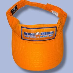 Kenny Chesney Visor Sun Goes Down Tour 2024 No Shoes Nation StrapBack Orange